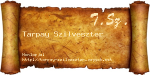 Tarpay Szilveszter névjegykártya